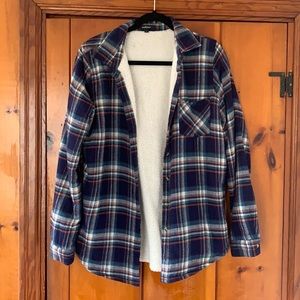 Fleece lined flannel